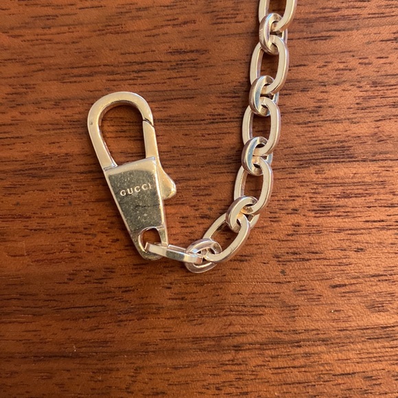 Gucci Jewelry Vintage Gucci Sterling Silver Logo Pendant W Lobster